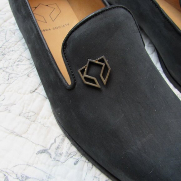 Cobra Society Women’s US 8 Black Nubuck Leather Loafer Dress Shoe logo - Picture 3 of 10